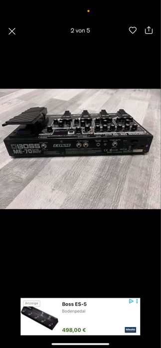 Boss ME-70 pedal board