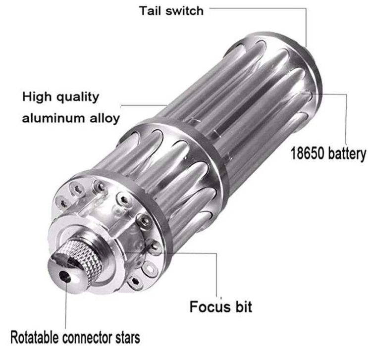 10 Километра Далечина Супер Мощен Високоенергиен Военен Лазер Играчка