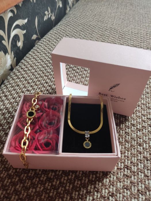 Подарочгый вариант!Цепочка и браслет с кулоном Картье