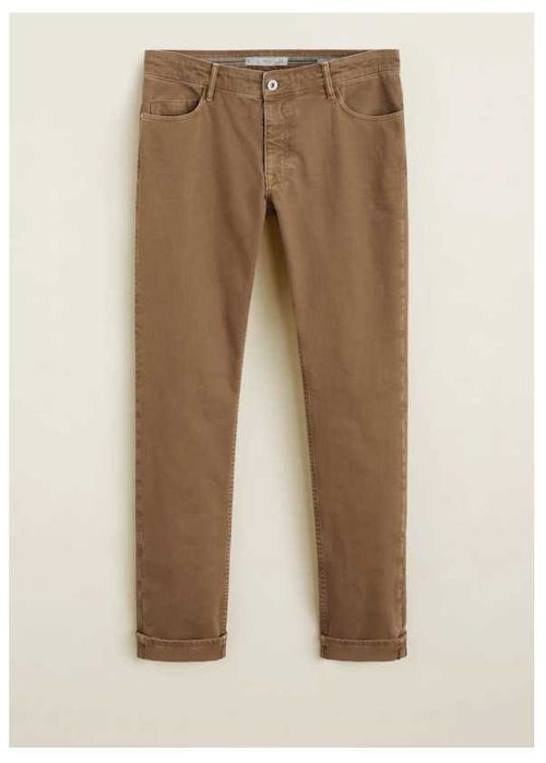 Jeansi Blugi Jan slim fit negri Mango Maro Tabac Pantaloni cu eticheta