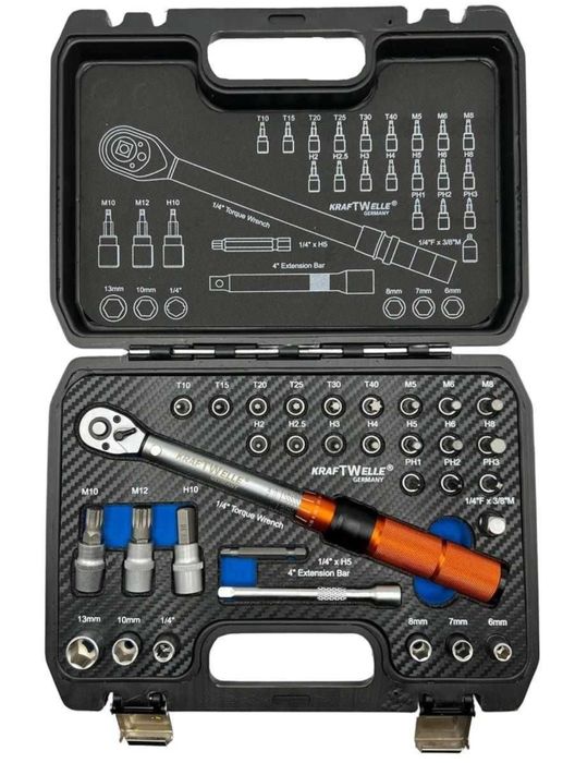 Динамометричен ключ 1/4", 5-25Nm 324, KraftWelle