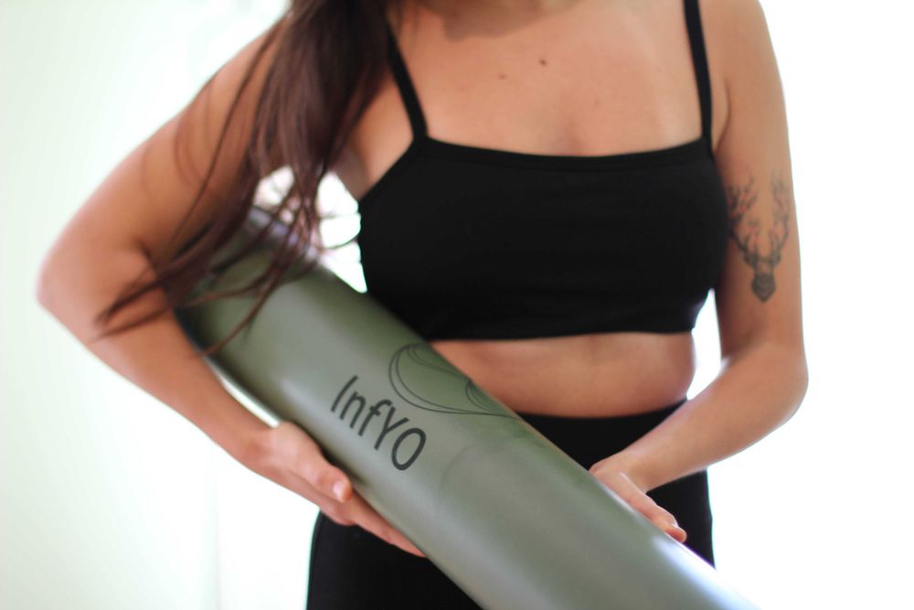 Saltea Yoga Premium Cauciuc Natural Army Green