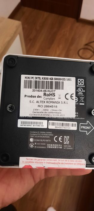 Mini PC Intel Next Unit of Computing, cu procesor Intel® Core TM i3-40