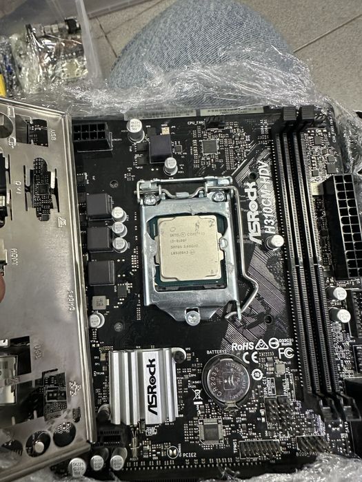 Компелкт процессор i3 9100 + плата H310 + кулер