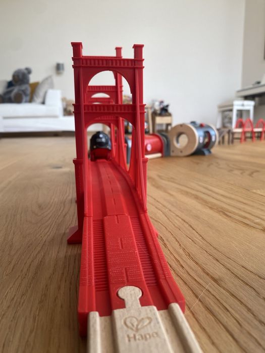 Детски мост за влакче с релси – съвместим с IKEA и BRIO, 48 см