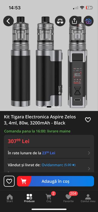 Tigara electronica Aspire Zelos 3