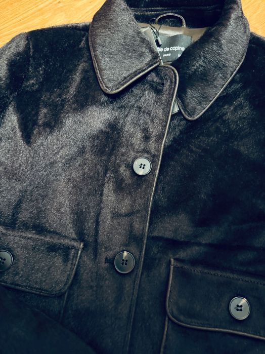 Уникално яке  сако бомбер с косъм