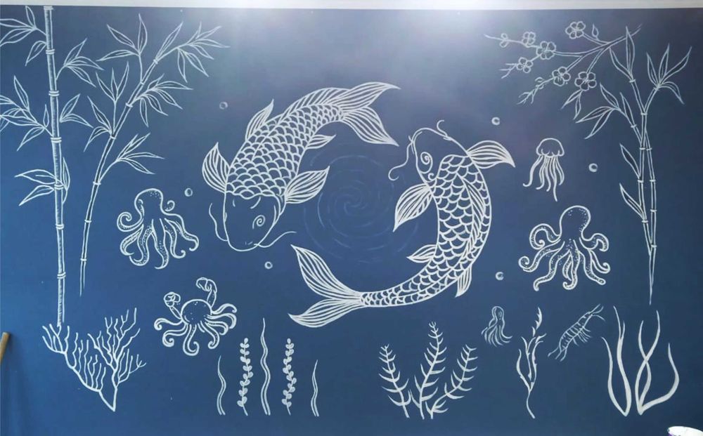 Художник. РИСУНКИ на стене. РОСПИСЬ на стене.