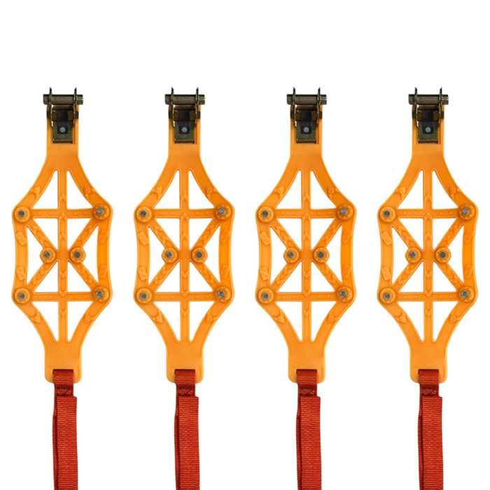 Вериги PVC – 8 броя комплект с метални шипове и аксесоари лесен монтаж