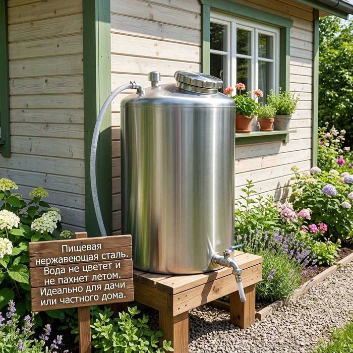 Бак питьевой воды из нержавейки Емкость 500-800л Suv baki Nerjaveyka