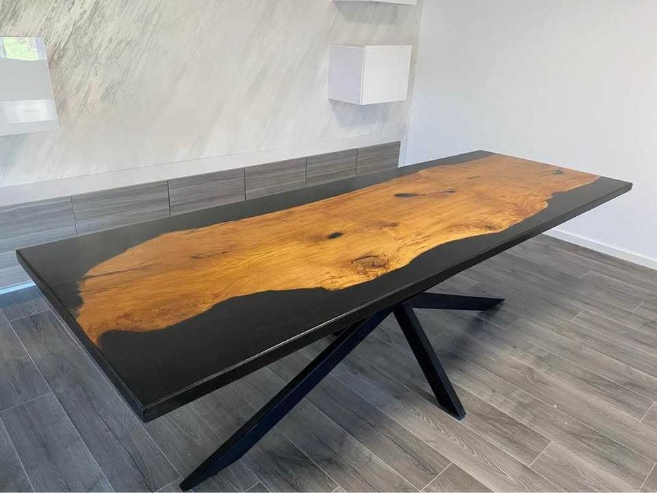 Masa stejar si rasina epoxidica 250x90cm 0