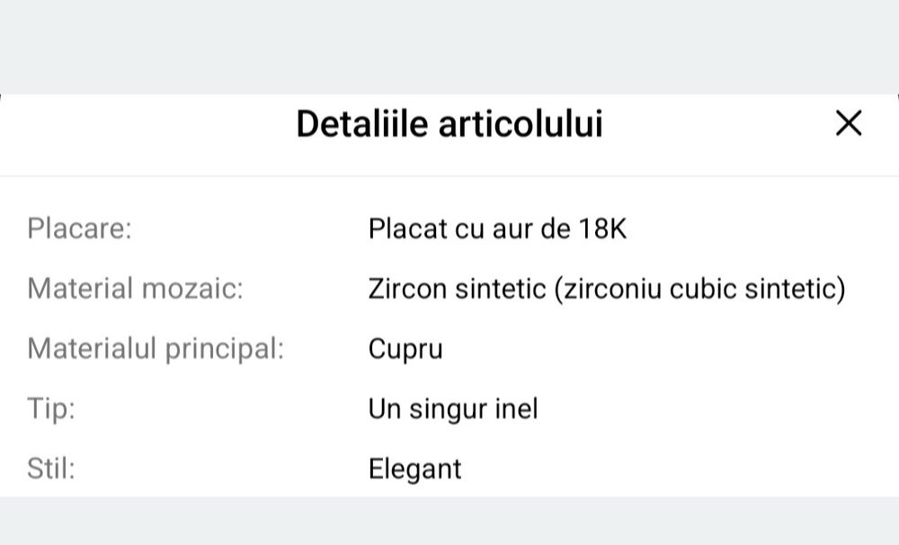Ghiul/inel de lux placat cu aur