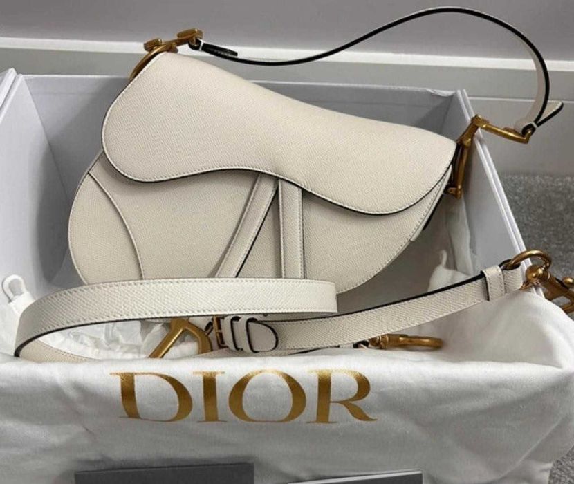 Geanta Dior Saddle Albă din Piele Naturală - nouă, în cutie