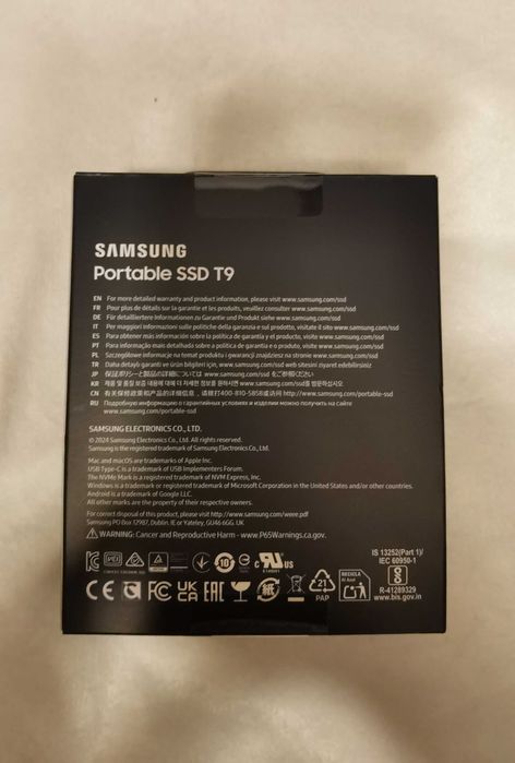 SSD Extern Samsunt T9 2 Tb