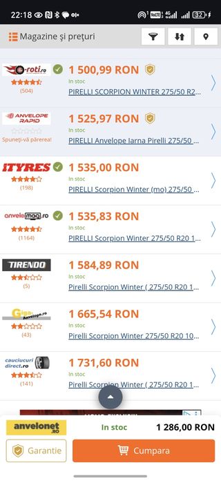 275/50R20 Pirelli 2021 7,21-6,7mm stare perfecta