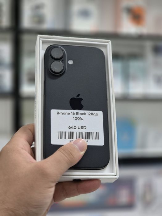 iPHONE 16, 128gb 100% yomkost karobkali