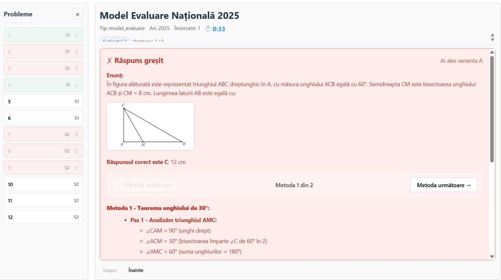 Teste EN VIII matematica cu raspuns si explicatii