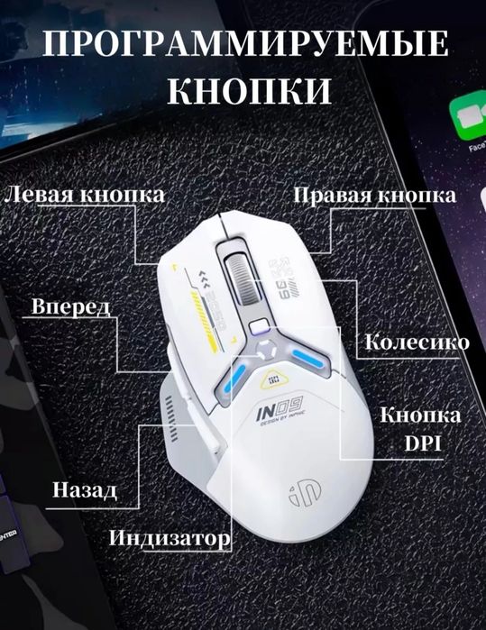 Мышь беспроводная Bluetooth, wi fi