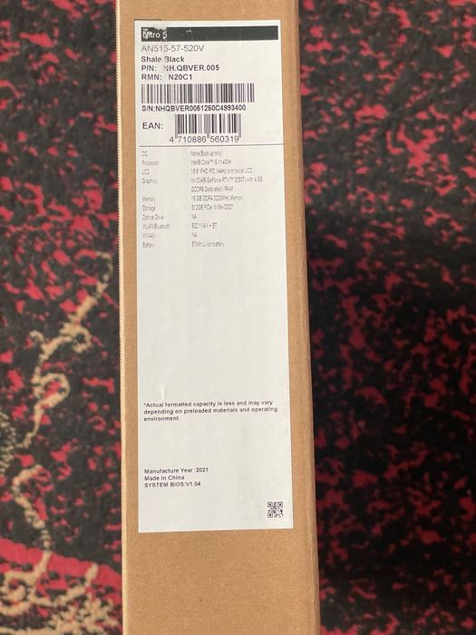 Acer Nitro Ge Force 3050Ti