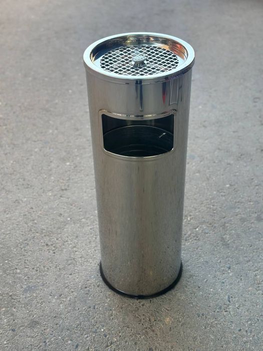 Урна пепельница цилиндрическая Stainless Premium