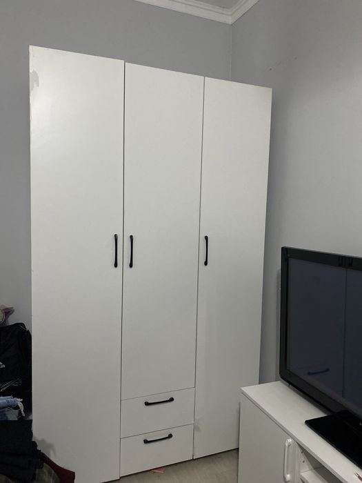 Шкаф для одежды,размер 120x205x52 см,белый