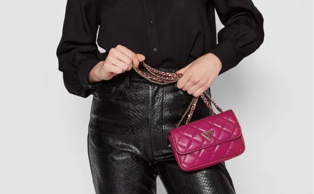 Чанта Guess Cessily Micro Mini - розова