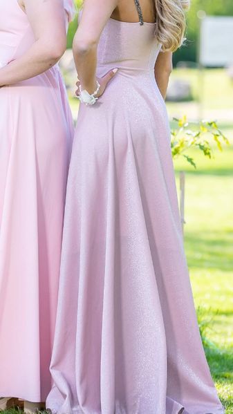 Дълга розова удобна рокля