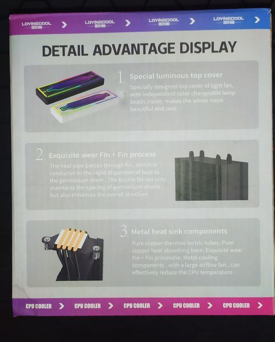 Белый 6 трубчатый кулер для процессора LivingCool LC-X120