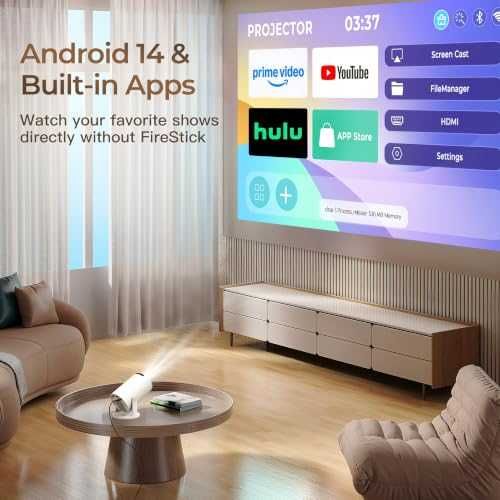 Мини проектор WEMI X1 с Wi-Fi 6 и Bluetooth 5.4