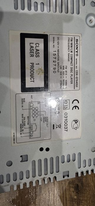 CD Sony cdx-gt640ui