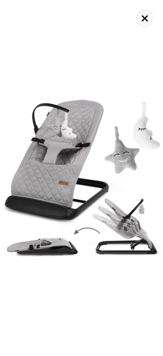 Balansoar pentru copii Kidwell Laro Full - Grey Black