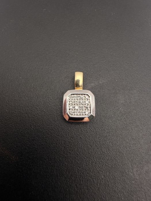 Луксозна златна висулка с естествени диаманти | 585 | 0.10 ct