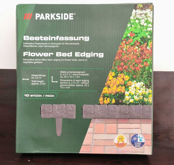 Borduri pentru gradina, cu efect de piatra gri, Plastic