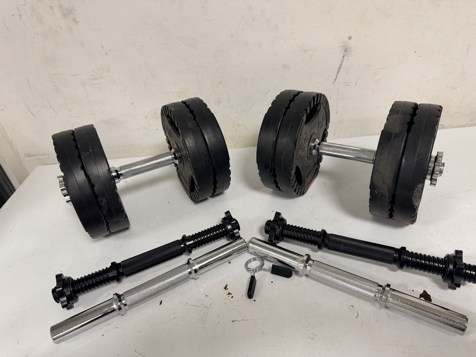 Gantere reglabile noi set 25 kg, 12,5 kg+12,5 kg=25 kg pret promo 200