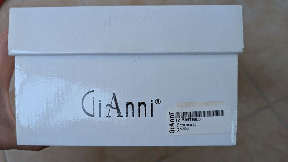 GiAnni мъжки 100% кожени обувки елегантни