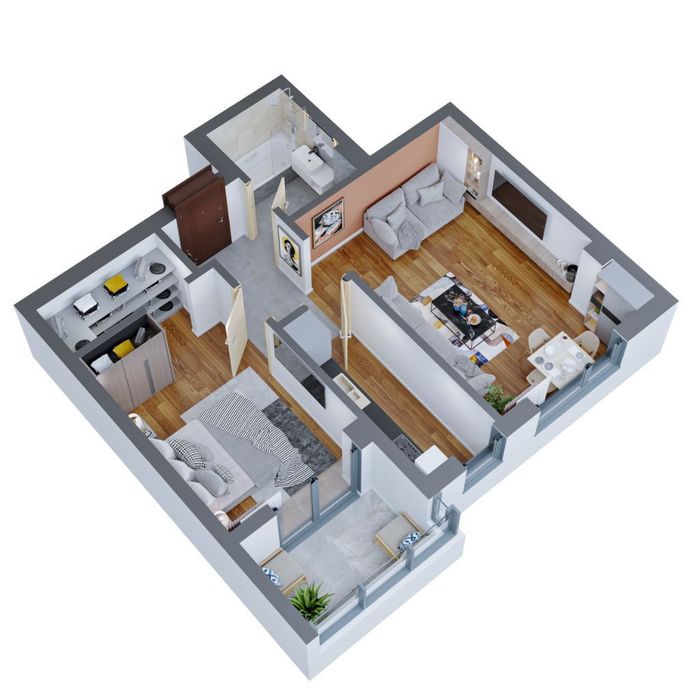 Apartament 2 Camere | TIP 4 | 58mp | Complex Comat Towers