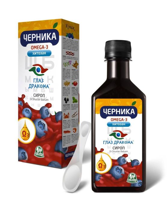 Сироп черника Глаз дракона Очанка и Женьшень chernika sirop