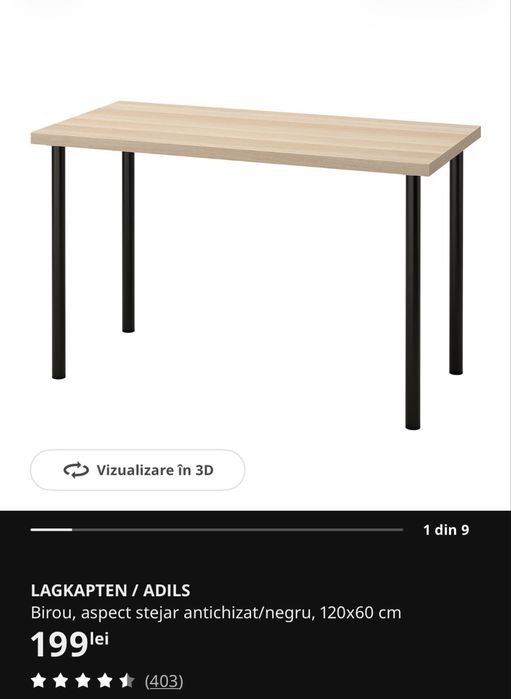 Birou ikea 120x60cm
