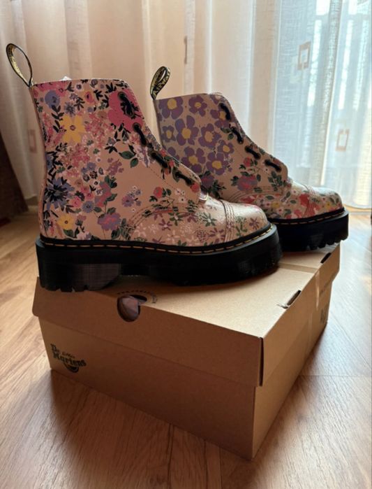 Dr. Martens Sinclair cizmă platform combinație florală