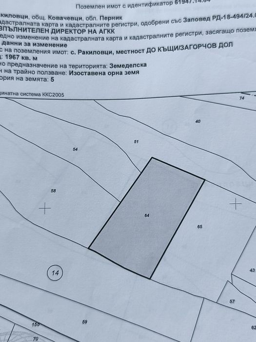 Продавам земеделска земя в община Ковачевци