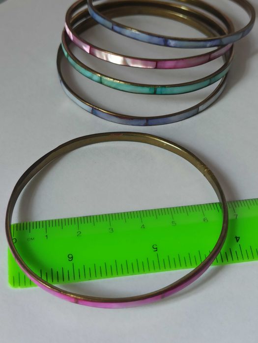 Мода разное брас-лет-пять-колец-перламутр.