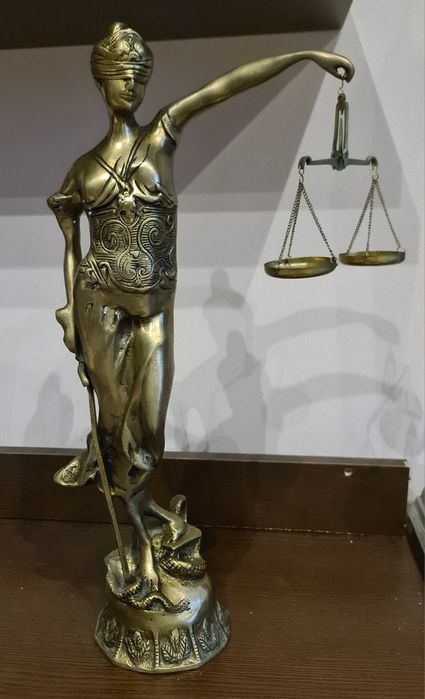 Statuie bronz masiv zeita justitiei,justice,dreptății ,48 cm,deosebita