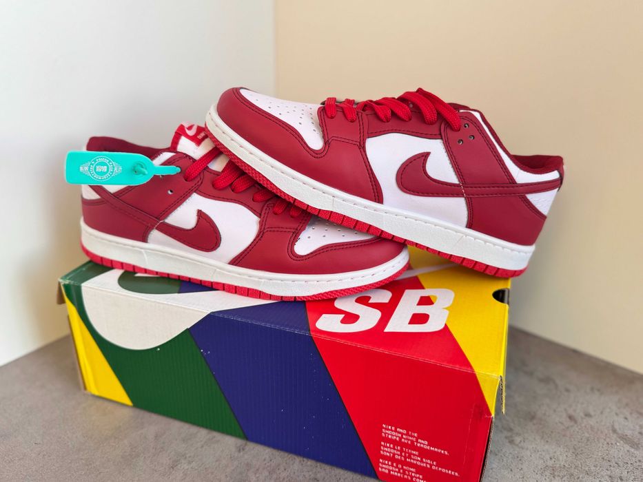 Adidași Nike AIR Dunk University Red, Unisex, NOI - Cu Cutie/Accesorii