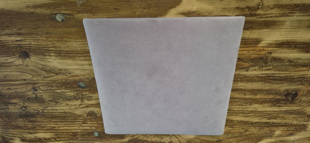 Panou decorativ tapitat, patrat, stofa, roz pudra