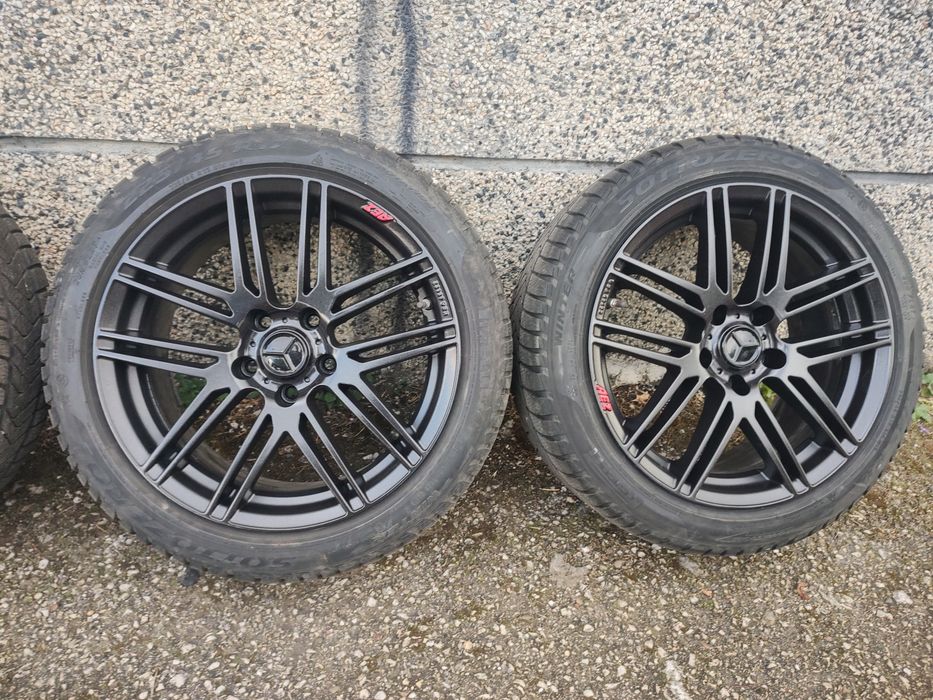 17" оригинални джанти "AEZ", свалени от Mercedes W204, 5х112, /ВАГ/, с датчици за налягане в гумите