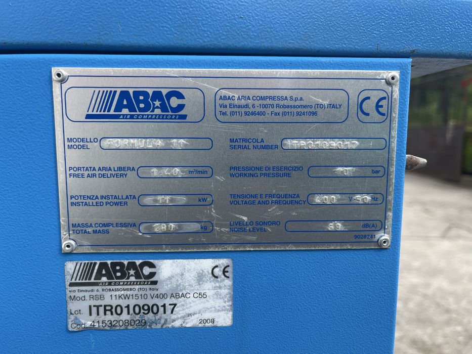 Винтов компресор Abac Formula 11kw