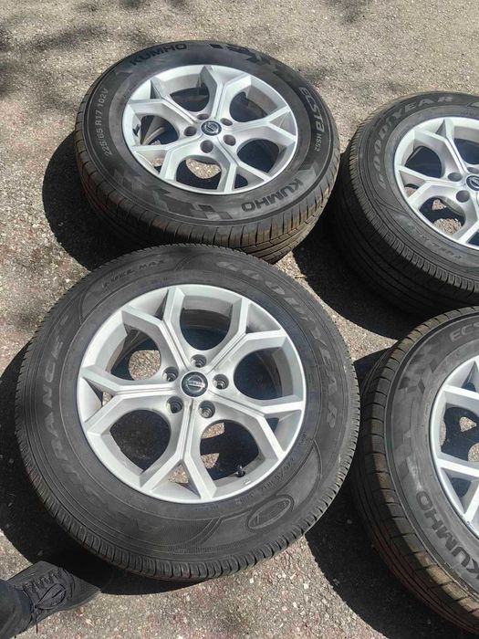 4бр Оригинални 17” джанти Nissan + гуми 225/65/R17 5x114.3