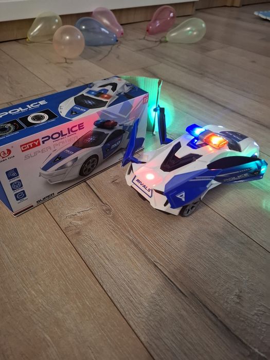 Masina politie - lumini , sunet , se învârte - produs nou