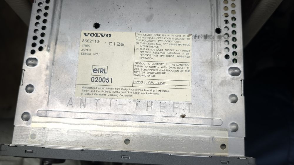 Касетофон  Volvo