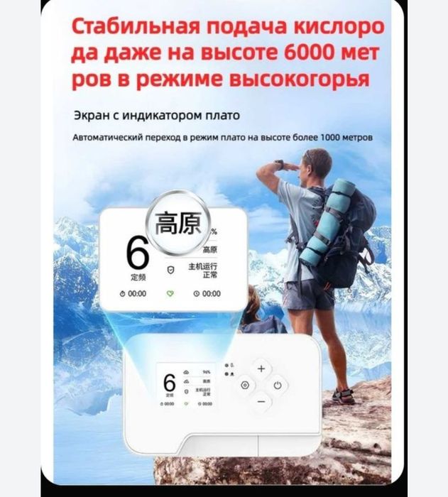 Портотивный кислородный концентратор 5 литров мини